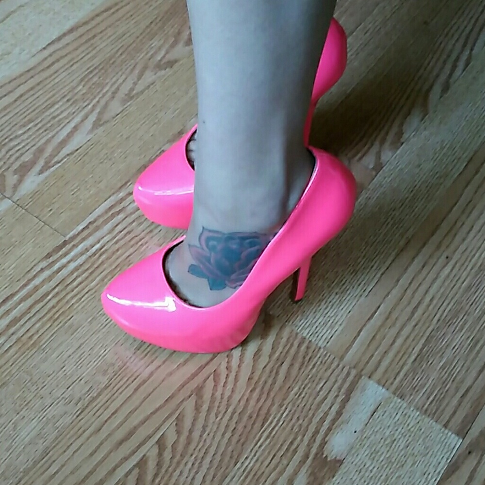 Neon Pink heels